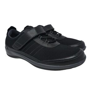 Orthofeet 835 Coral Black Stretch Knit Walking Shoes Womens 12 Medium B Strap